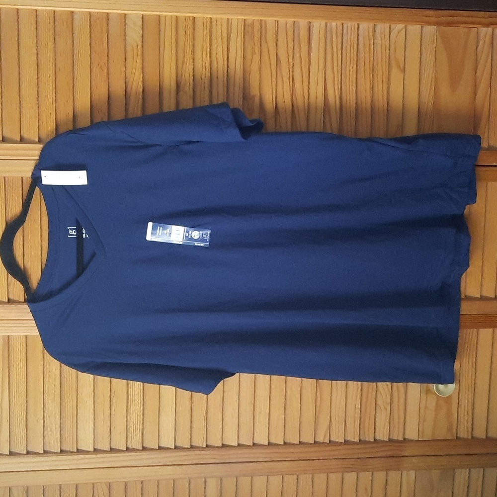 George  NWT Navy Moisture Wicking V Neckline Short Sleeve Tshirt Size 3XL